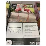 Metal flamingo statue 2 pack