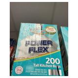 Power Flex tall kitchen trash bags 200 ct