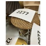 Rattan accent table lamp