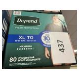 Depend mens underwear XL 80ct