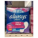 Always liners 240 thin regular