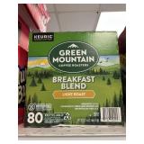 Green Mt light roast 80K cups