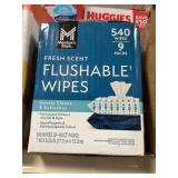 Flushable wipes 540ct