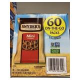 Snyders mini pretzels 60-1.5 oz bags