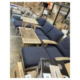 7-pc Wooden outdoor seating set- USED-Worn