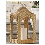 24in Iron wicker lantern