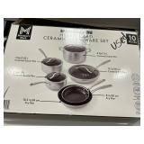 Non-stick hybrid clad ceramic cookware set-USED