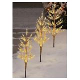 Set of 3 crystal bead pathway LED lights