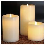 3-pc Moving flame LED wax candles