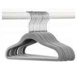 30-pk HD kids velevet hangers grey