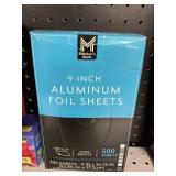 9in Aluminum foil sheets 500 ct
