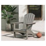 Gray polywood adirondack chair