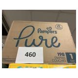Pampers pure 198 diapers size 1