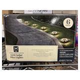 6-pack LED solar disc lights