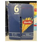 Barilla 6 boxes thin spaghetti