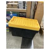 4 ct Black totes w/ yellow lids 36inL x20inW