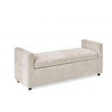 Harrison Coll fabric bed bench ivory