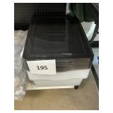 6 ct Clear totes w/ gray lids