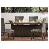 Halstead Coll 7-pc dining set w/fire table 4 boxes