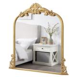 Gold Filigree mantle mirror -gold
