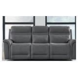 Cooper Coll power reclining sofa grey