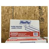 Hefty paper wrapped jumbo straws 2000ct