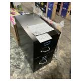 2- Drawer black metal file cabinet