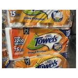 Paper towels 15 mega rolls