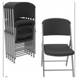 Lifetime black folding chairs 4 ct