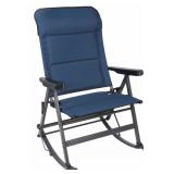 Outdoor rocking lounger blue