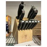 JA Henckels 12pc knife set- USED