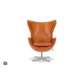 Finola top grain leather accent chair-brown