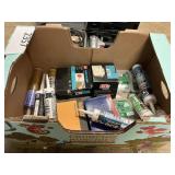 Misc box lot- hardware- caulk lot -used