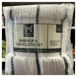 Barmop & dishcloth set 16 ct
