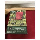 Red portable rocking chair