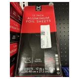 12in Aluminum foil sheets 500ct