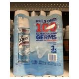 Lysol disinfectant spary 3 cans