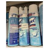 Lysol disinfectant spary 3 cans