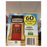 Snyders mini pretzels 60 bags