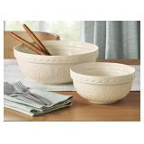 2-pc Mix & serve bowl cream