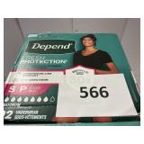 Depend 92 womens underwear S 92 ct