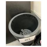 Round tall black planter