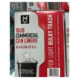 1000 Commercial can liners 10 gal