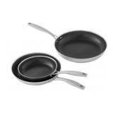 3-pc Tri-ply hybrid fry pan set