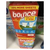 Bounce dryer sheets 2-400 sheets