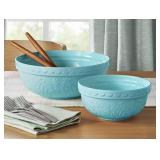 2-pc Mix & serve bowl blue