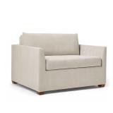 Sinclair sleeper accent chair-oatmeal fabric
