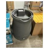 34inH Gray rain barrel