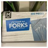 Clear forks 300pcs