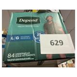 Depend mens underwear L 84 ct
